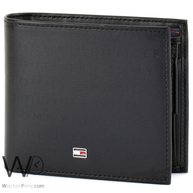 Tommy Hilfiger Wallet printed Black Men | Watches Prime