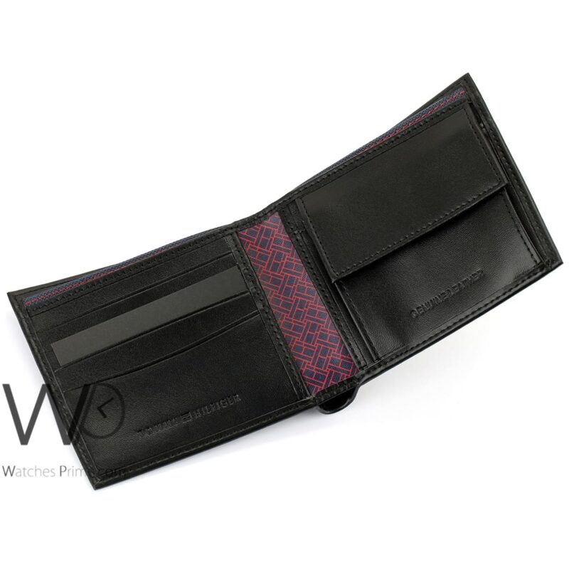 Tommy Hilfiger Wallet printed Black Men | Watches Prime