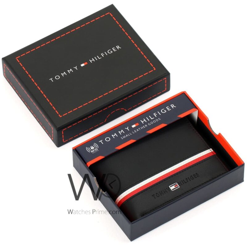 Tommy Hilfiger Wallet Black For Men Original | Watches Prime