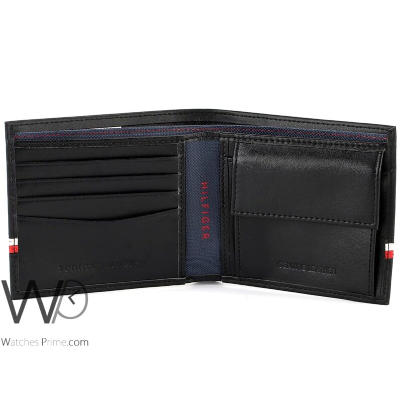 Tommy Hilfiger Wallet Black For Men Original | Watches Prime