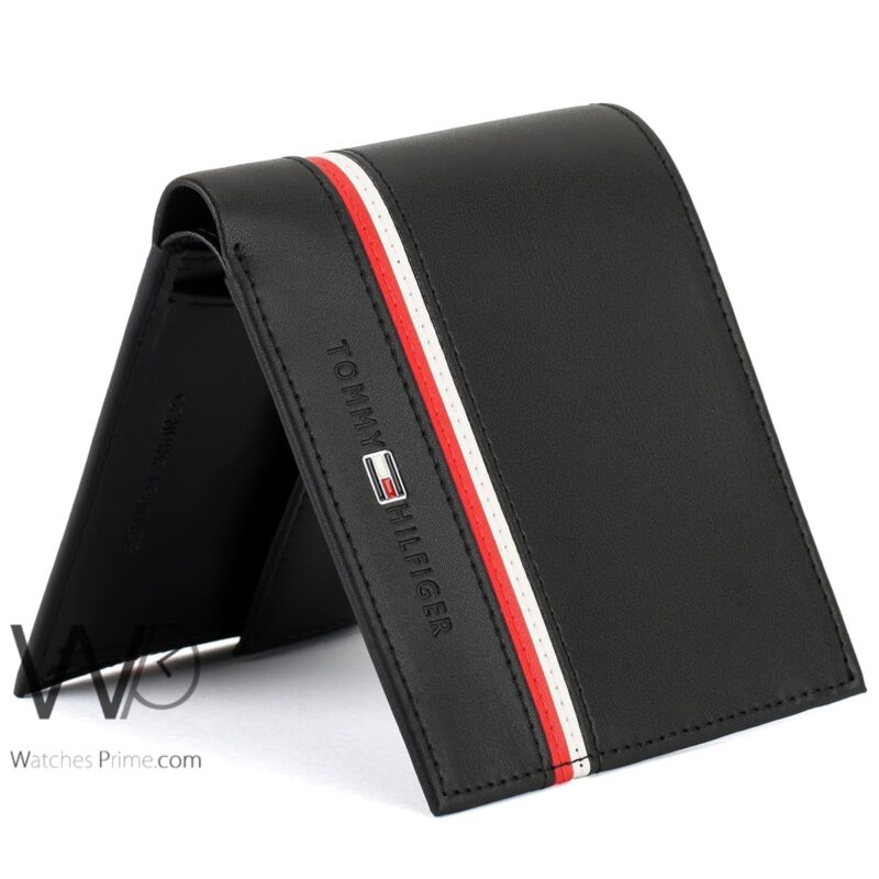 Tommy Hilfiger Wallet Black For Men Original | Watches Prime
