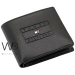 Tommy Hilfiger Wallet Flag Patterned Black | Watches Prime