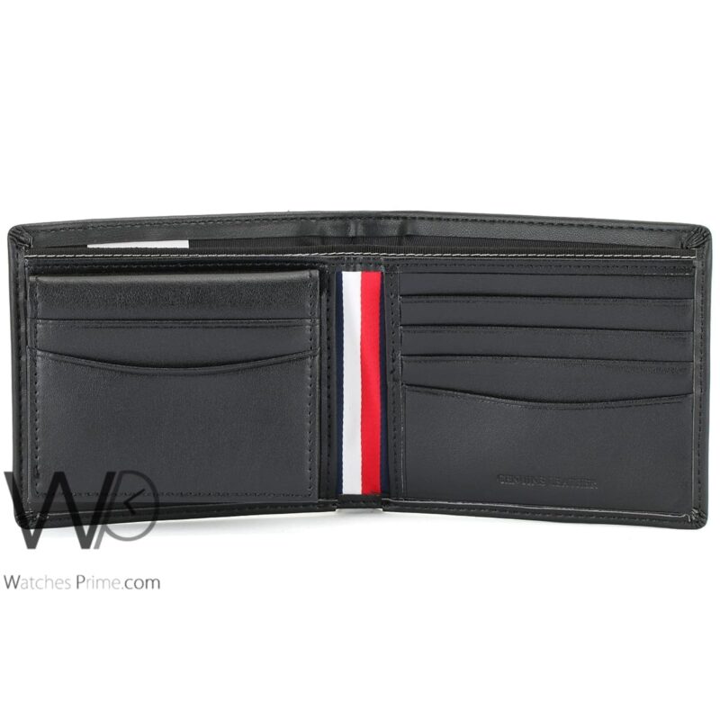 Tommy Hilfiger Wallet Flag Patterned Black | Watches Prime