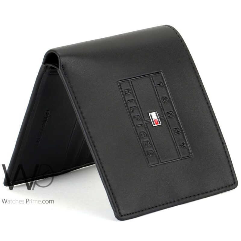 Tommy Hilfiger Wallet Flag Patterned Black | Watches Prime