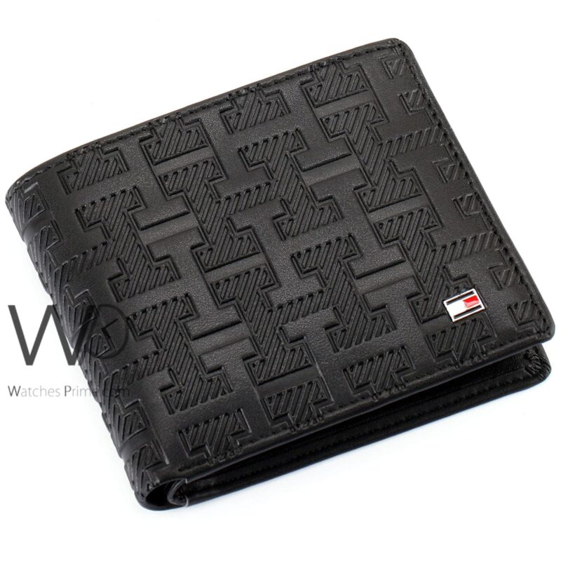 Tommy Hilfiger Wallet Black Patterned H Men | Watches Prime