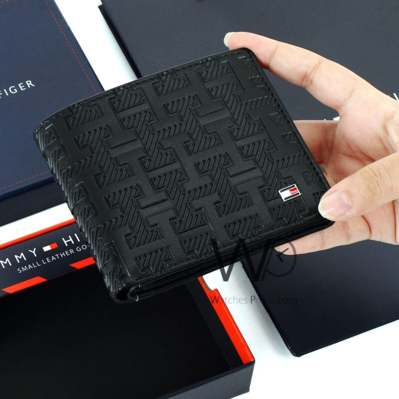 Tommy Hilfiger Wallet Black Patterned H Men | Watches Prime