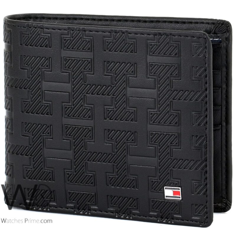 Tommy Hilfiger Wallet Black Patterned H Men | Watches Prime