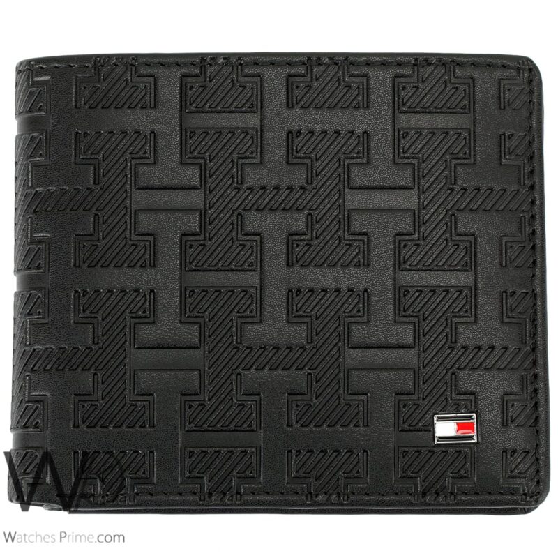Tommy Hilfiger Wallet Black Patterned H Men | Watches Prime