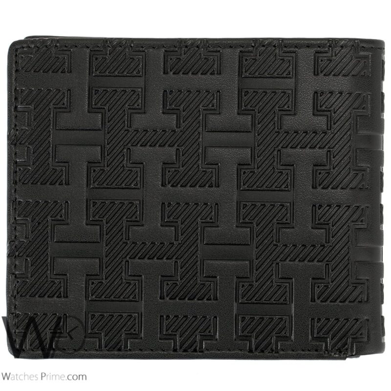 Tommy Hilfiger Wallet Black Patterned H Men | Watches Prime