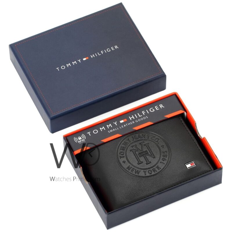 Tommy Hilfiger Wallet NY Black Patterned | Watches Prime