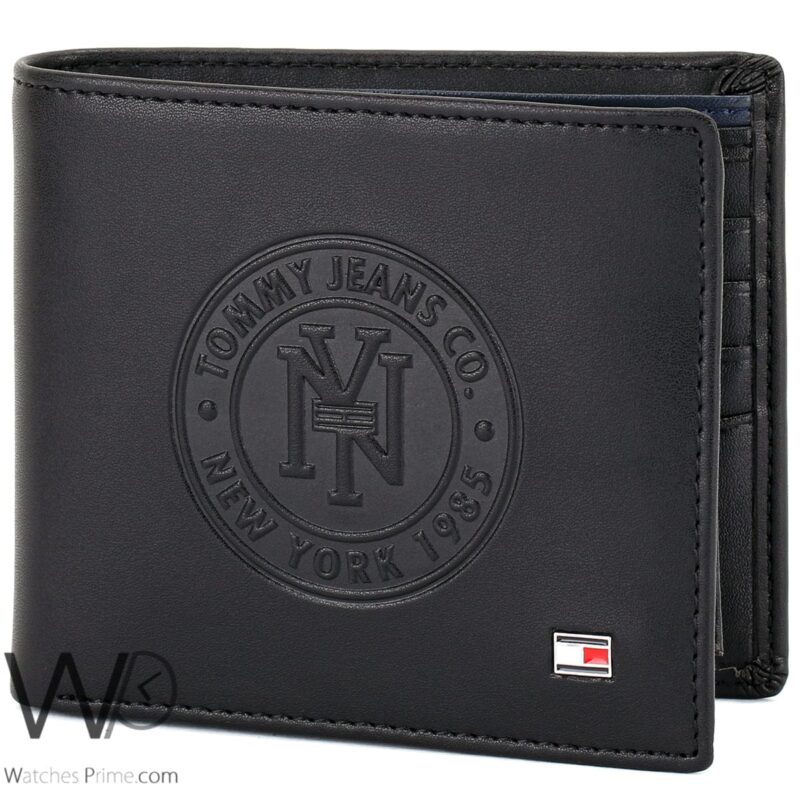Tommy Hilfiger Wallet NY Black Patterned | Watches Prime