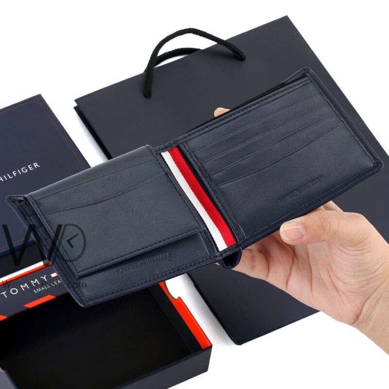 Tommy Hilfiger Wallet Blue For Men Authentic | Watches Prime