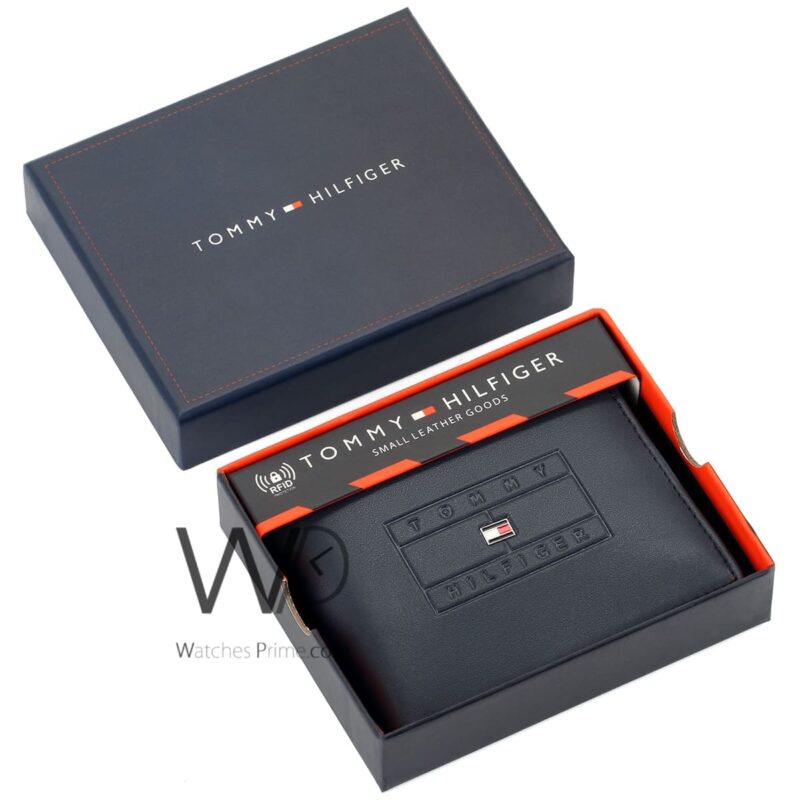 Tommy Hilfiger Wallet Blue For Men Authentic | Watches Prime