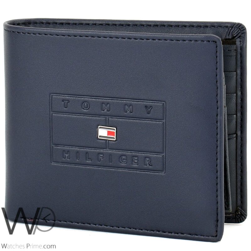 Tommy Hilfiger Wallet Blue For Men Authentic | Watches Prime