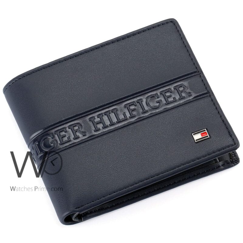 Tommy Hilfiger Wallet Navy Blue Patterned | Watches Prime