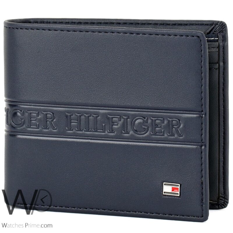 Tommy Hilfiger Wallet Navy Blue Patterned | Watches Prime