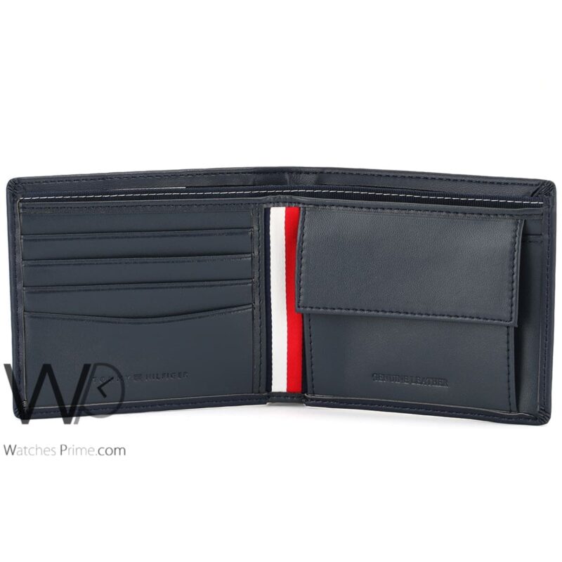 Tommy Hilfiger Wallet Navy Blue Patterned | Watches Prime