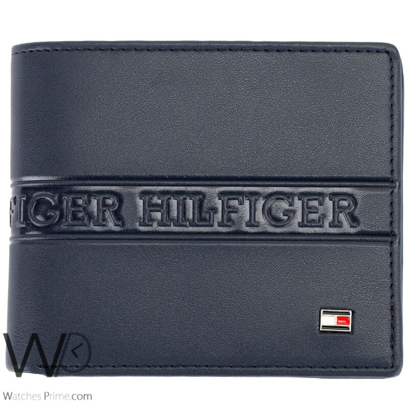 Tommy Hilfiger Wallet Navy Blue Patterned | Watches Prime