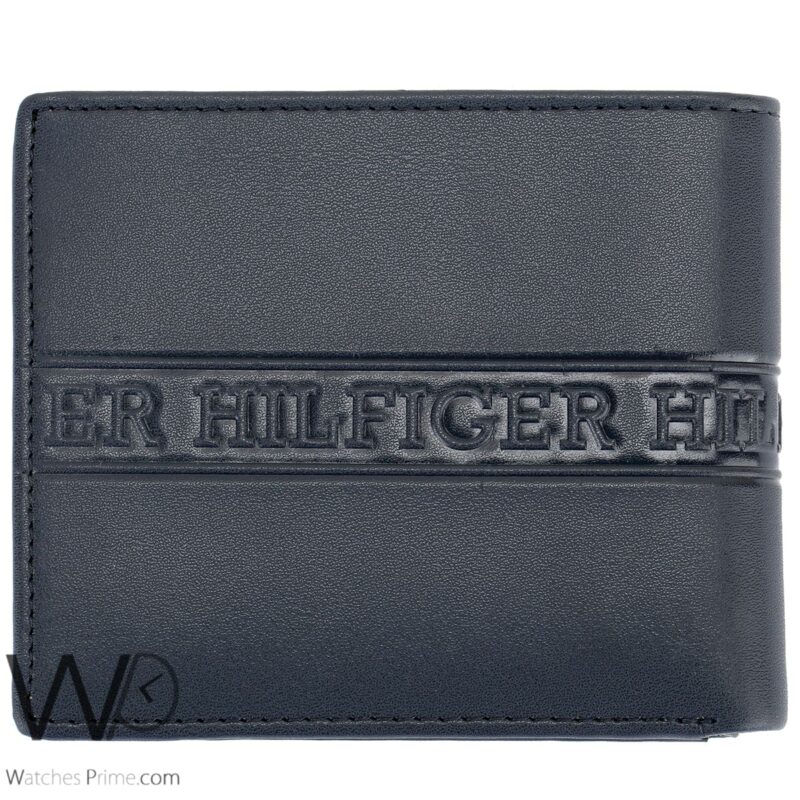 Tommy Hilfiger Wallet Navy Blue Patterned | Watches Prime
