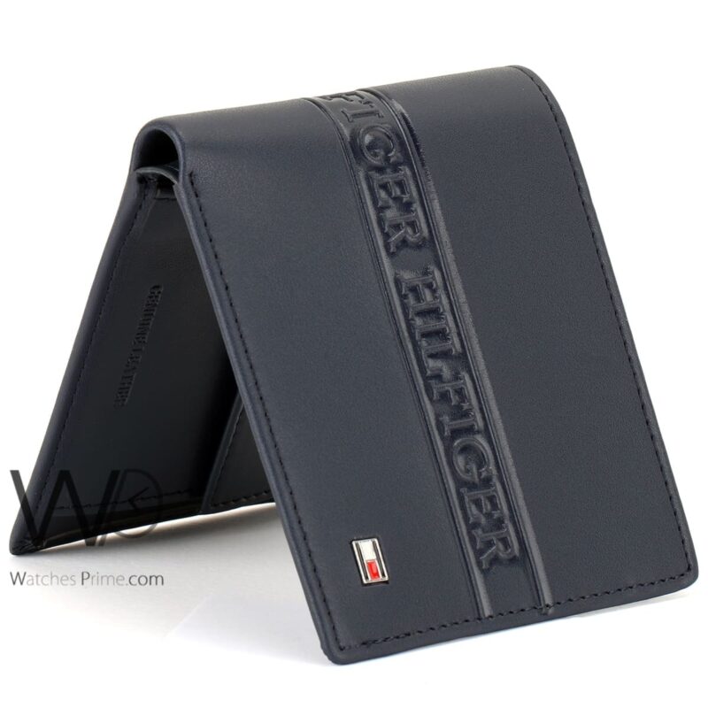 Tommy Hilfiger Wallet Navy Blue Patterned | Watches Prime