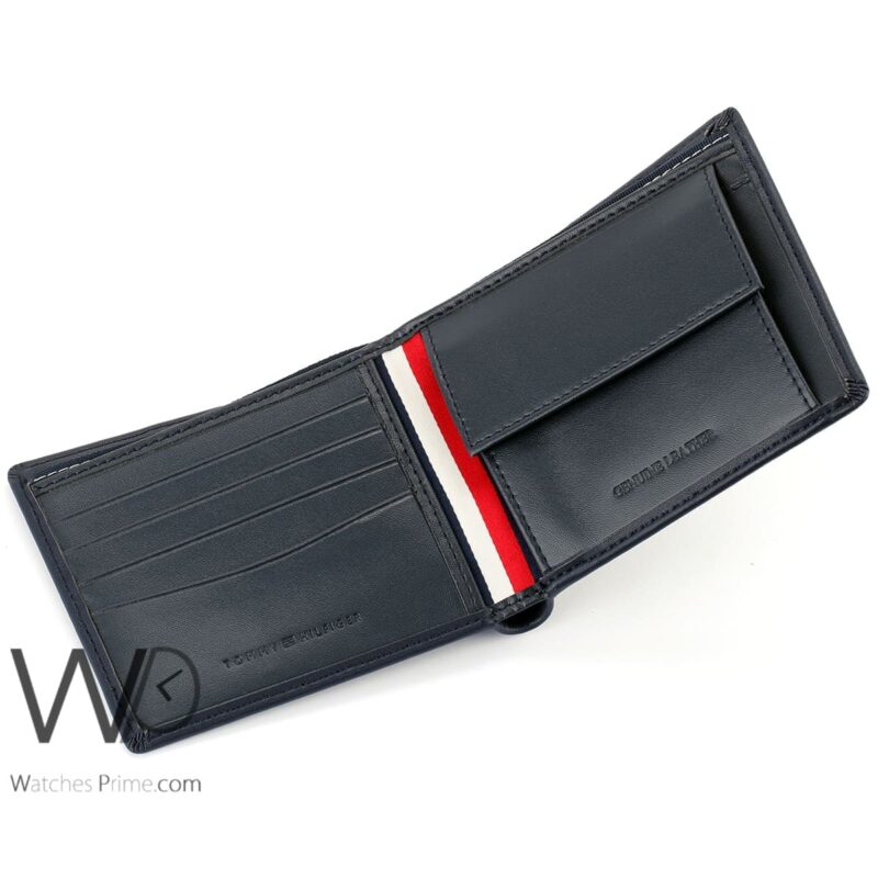 Tommy Hilfiger Wallet Navy Blue Patterned | Watches Prime