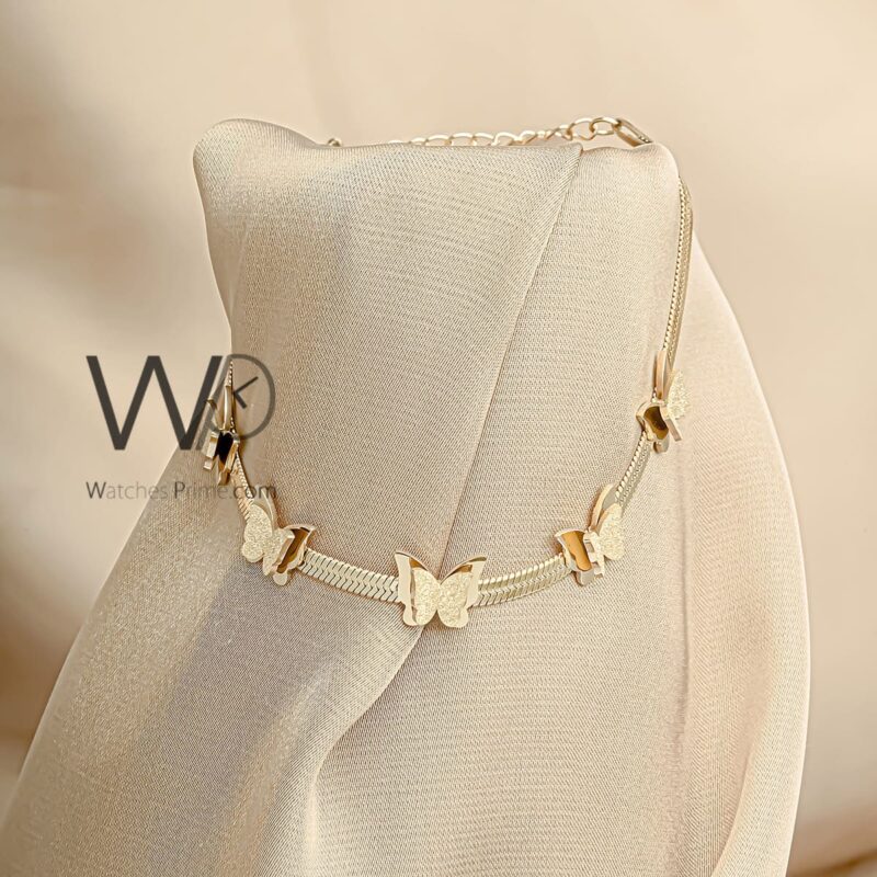 Women's gold bracelet with five butterflies | Watches Prime