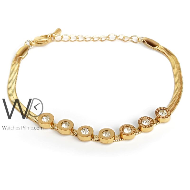 Gold bracelet for women with crystals | Watches Prime