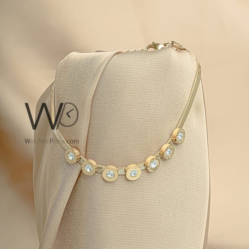 Gold bracelet for women with crystals | Watches Prime