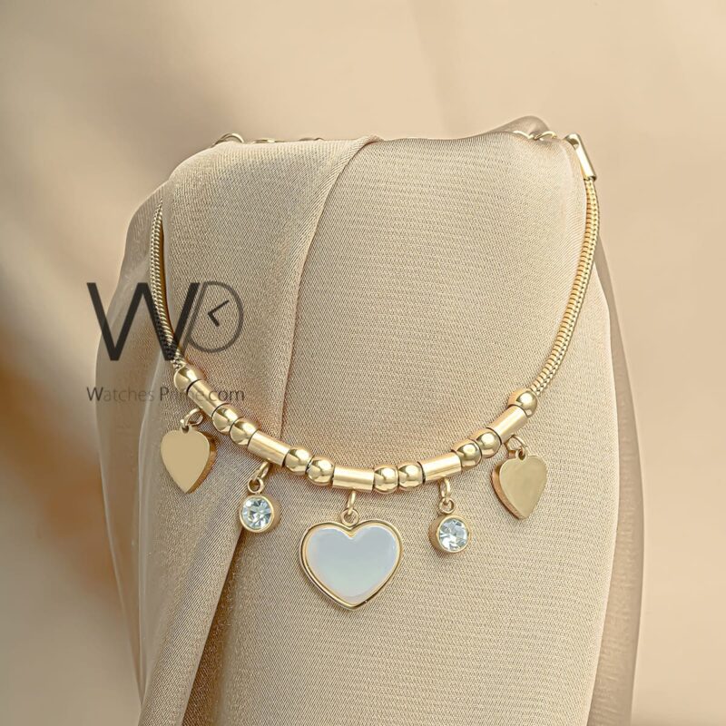 Women's hearts stainless steel gold bracelet | Watches Prime